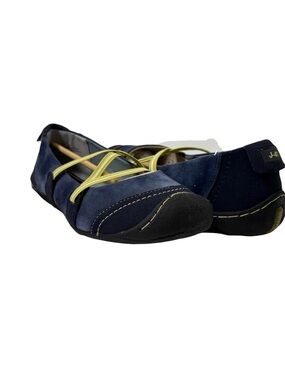 J-41 Palm Vegan Navy Blue Slip-On Mary Jane Flats sz 7 new